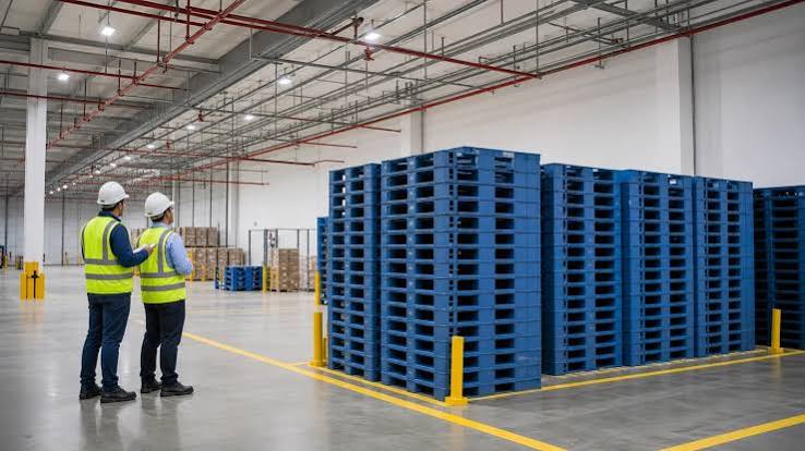 Bulk order pallets in warehouse